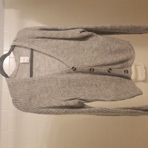 Grey cardigan sweater